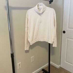 Athleta Women's Cream Quarter-Zip Sweatshirt